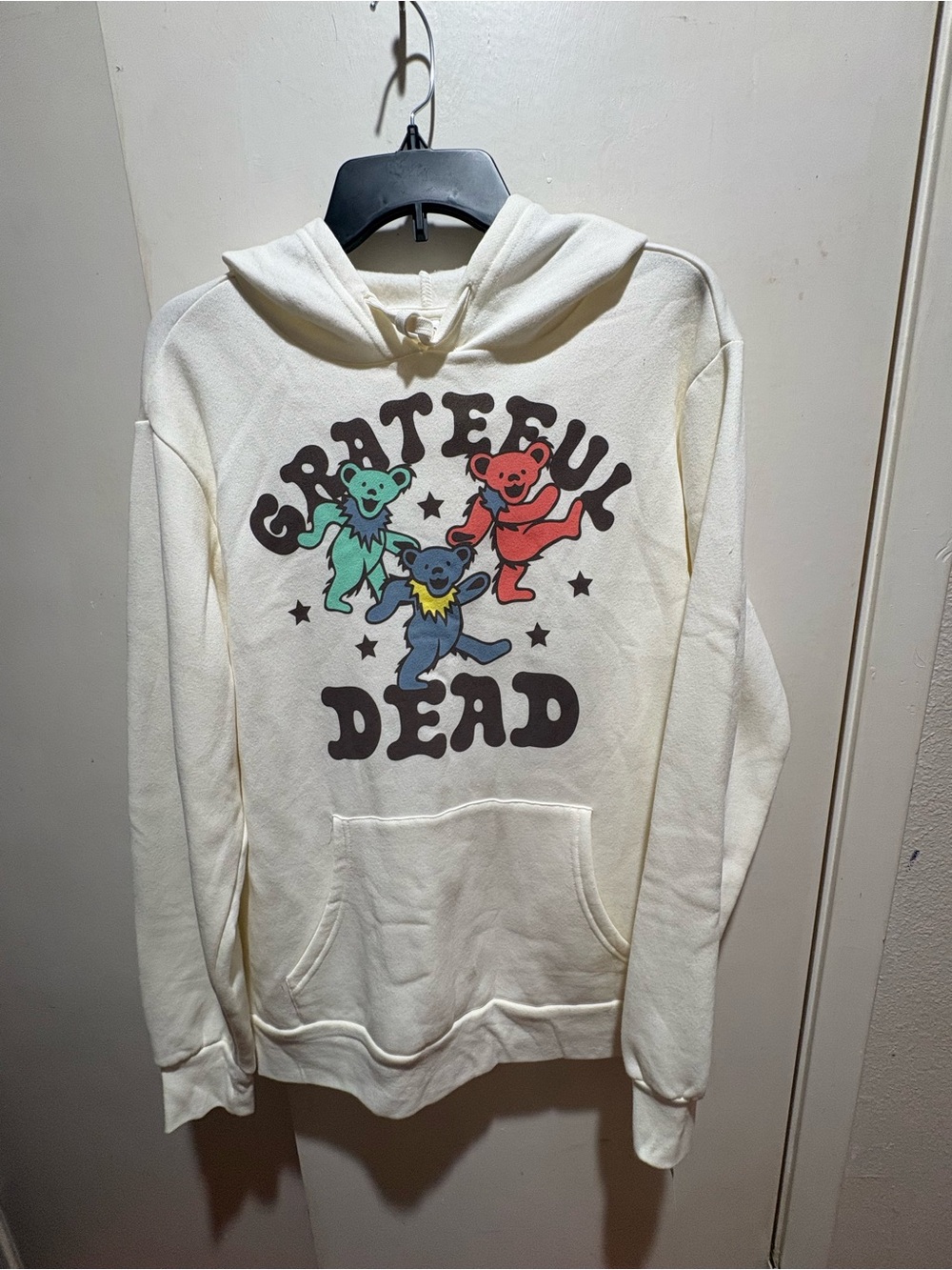 Grateful Dead Cream Crewneck Hoodie with Colorful Dancing Bears